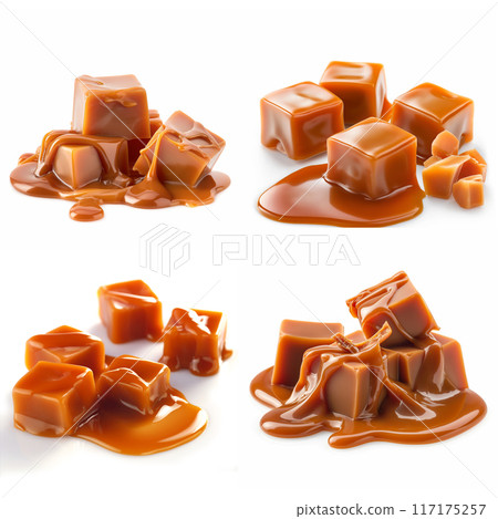 Caramel (melted caramel, sizzle) Generative AI 117175257