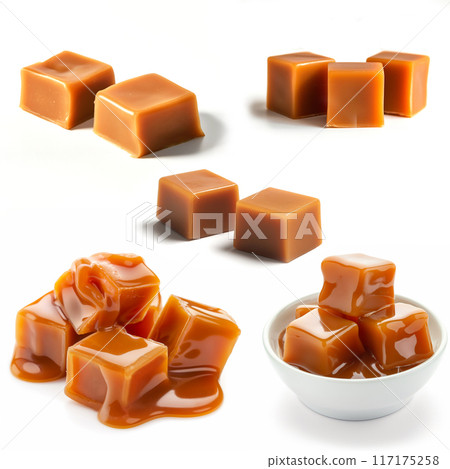 Caramel (melted caramel, sizzle) Generative AI 117175258