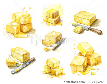 奶油水彩插圖生成AI 奶油水彩插圖生成AI 117175265