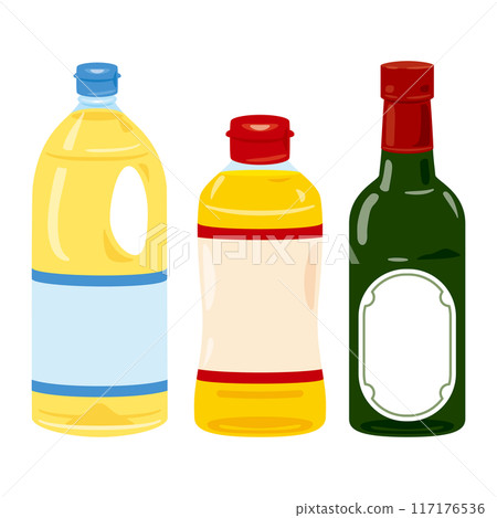Cooking oil set in a bottle, no text 117176536