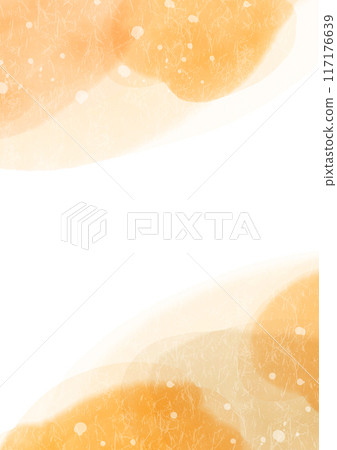Autumn leaves watercolor background illustration 117176639