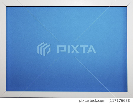 Blue paper and white frame Blue paper and white frame 117176688
