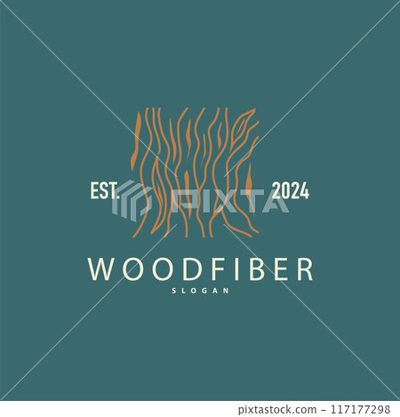 Wood Logo Design Template Illustration Simple Tree Trunk Bark Layer 117177298