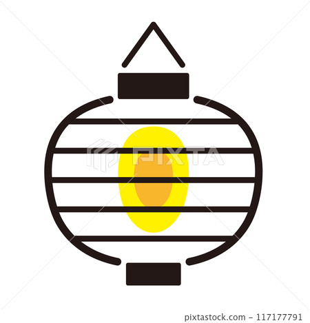 Simple Japanese lantern icon illustration 117177791