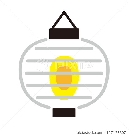 Simple Japanese lantern icon illustration 117177807