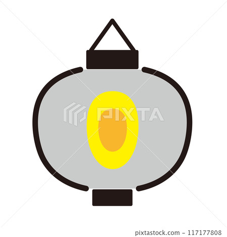 Simple Japanese lantern icon illustration 117177808