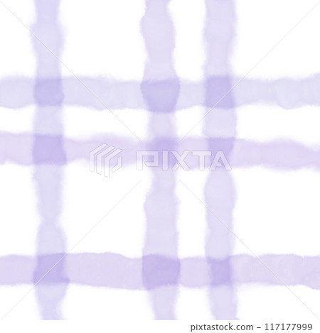Purple Plaid Gingham Check Hand Drawn Background Overlay 117177999