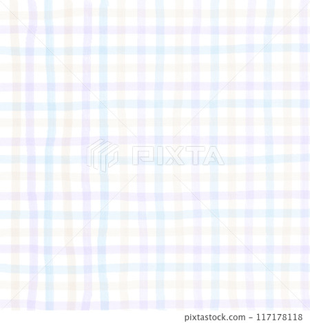 Beige Purple Blue Gingham Check Hand Drawn Background Overlay Beige Purple Blue Gingham Check Hand Drawn Background Overlay 117178118