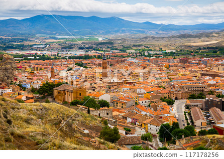 View of Calatayud and buildings at sunny day, Province of Zaragoza View of Calatayud and buildings at sunny day, Province of Zaragoza 117178256