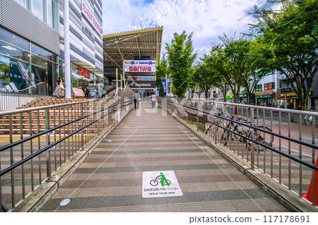 Yokohama cityscape in Japan - Overlooking the shopping street in front of Center Minami Station on the subway (6th) Yokohama cityscape in Japan - Overlooking the shopping street in front of Center Minami Station on the subway (6th) 117178691
