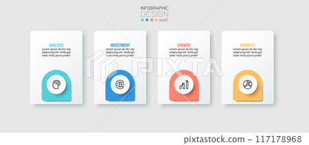 Business concept infographic template with option. 117178968
