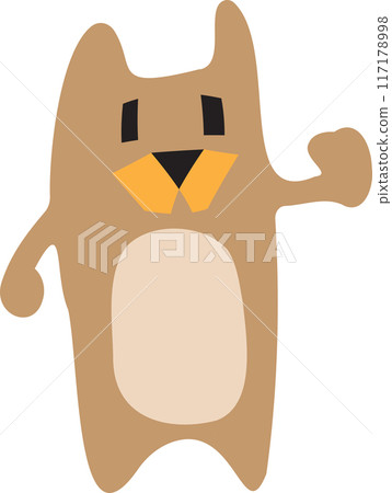 The Bear drawing cartoon style for sticker or stamp concept 117178998