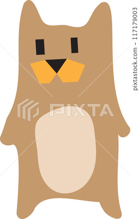 The Bear drawing cartoon style for sticker or stamp concept 117179003