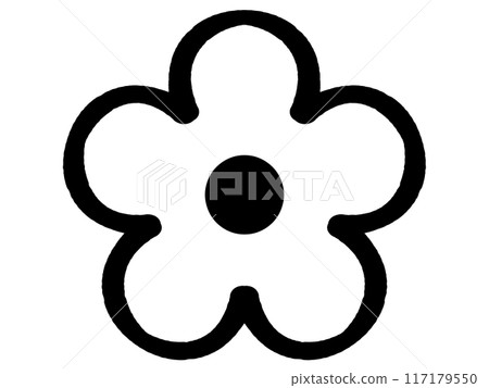 Simple flower illustration material 117179550