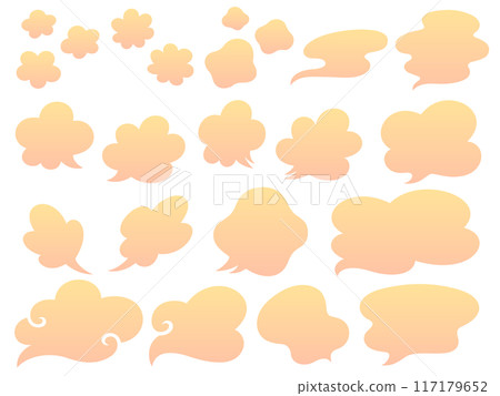 Steam effect and speech bubble frame set 117179652