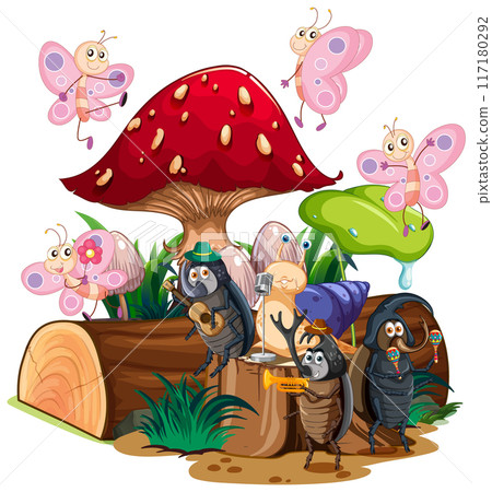 Musical Insects in a Forest 117180292