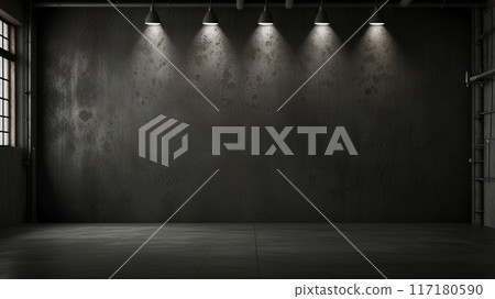 empty room with concrete wall and floor empty room with concrete wall and floor 117180590