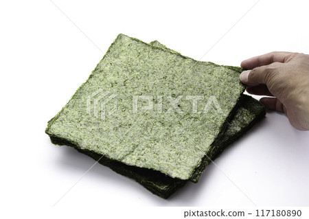 有明海的烤海藻(白色背景) 有明海的烤海藻(白色背景) 117180890