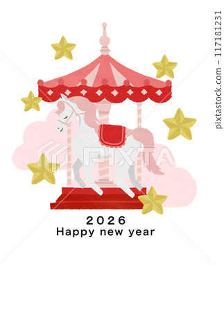 2026 Horse Year New Year's card template 2026 Horse Year New Year's card template 117181231