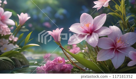 apple flowers in spring-插圖素材 [117181352] - PIXTA圖庫