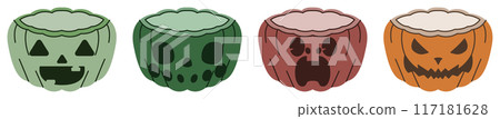 Empty Halloween pods Empty Halloween pods 117181628