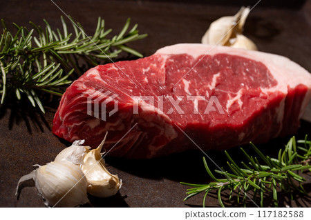 鐵板燒燒烤厚片肉 117182588