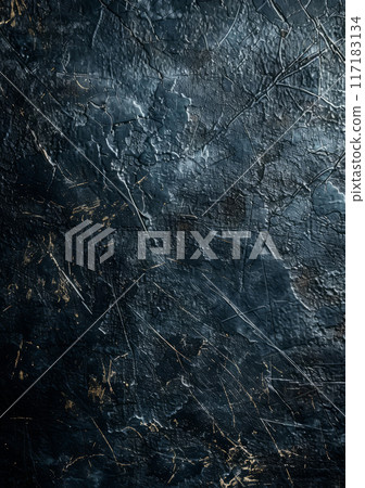 A textured dark grainy background with subtle scratches and imperfections, deep blacks and muted gray tones 117183134