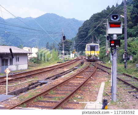 Okuizumo, unmanned station with three switchbacks, "Izumo Sakane" station / local line, JR Kishi Line 117183592