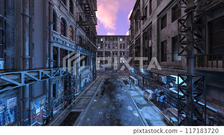 ruined city ruined city 117183720