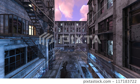 ruined city ruined city 117183722