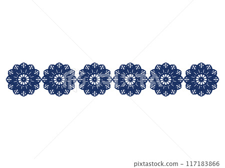 藍色花朵圖案蕾絲線 藍色花朵圖案蕾絲線 117183866