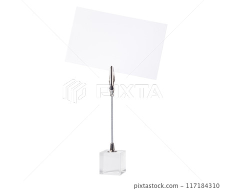 留言卡固定在卡架上 117184310