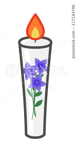 日本蠟燭插畫素材 117184786