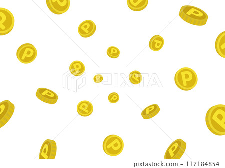 Background illustration of many point coins... - Stock Illustration ...