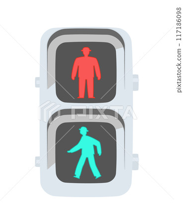 LED pedestrian traffic light (all lit) 117186098