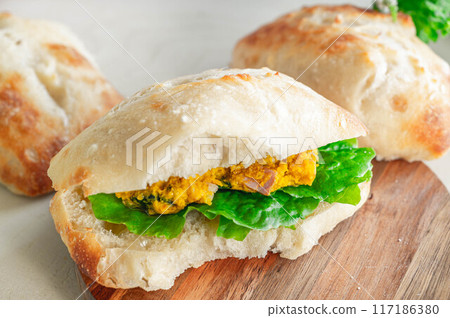 Pumpkin salad sandwich Pumpkin salad sandwich 117186380
