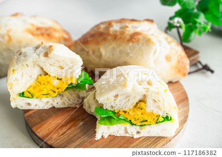 Pumpkin salad sandwich Pumpkin salad sandwich 117186382