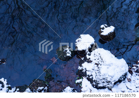 Pond in the snow Pond in the snow 117186570