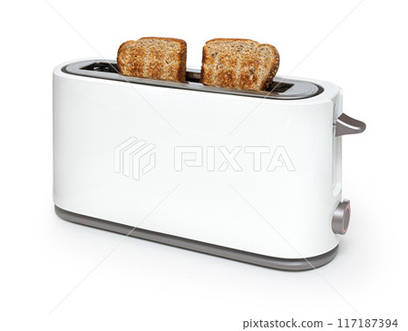 white toaster isolated white toaster isolated 117187394