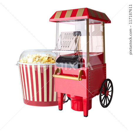 Mini old-style popcorn machine 117187611