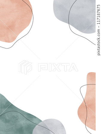 Natural color watercolor texture fluid shapes background 117187675