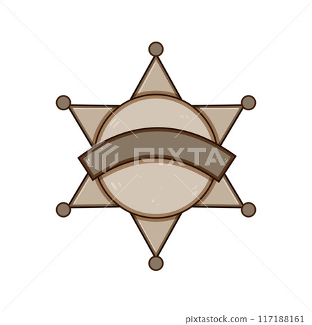 symbol sheriff badge cartoon vector illustration symbol sheriff badge cartoon vector illustration 117188161