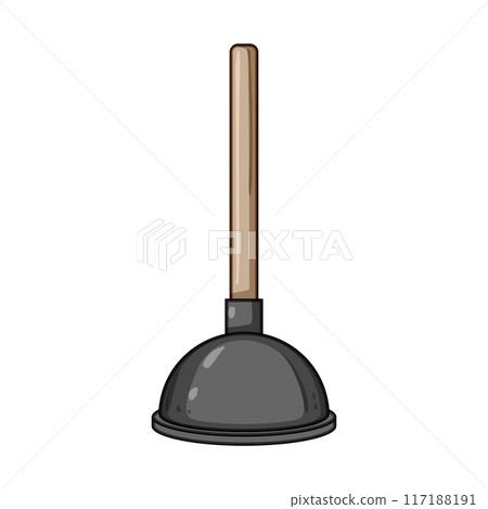 cleaner plunger cartoon vector illustration 117188191