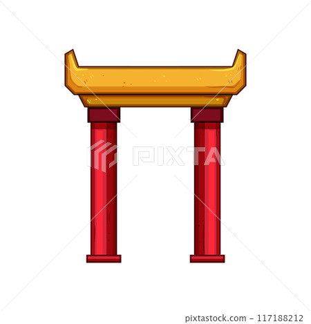 asian pagoda roof cartoon vector illustration asian pagoda roof cartoon vector illustration 117188212