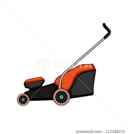 mover lawn mower cartoon vector illustration 117188255