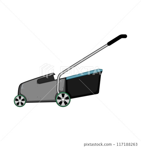 care lawn mower cartoon vector illustration care lawn mower cartoon vector illustration 117188263