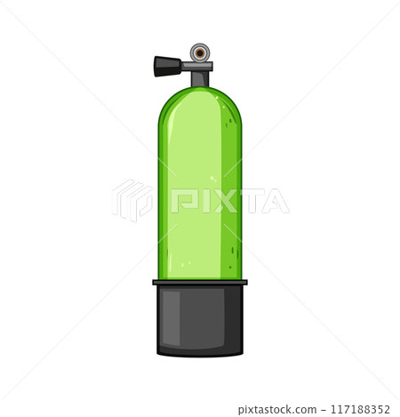 oxygen diving cylinder cartoon vector illustration 117188352
