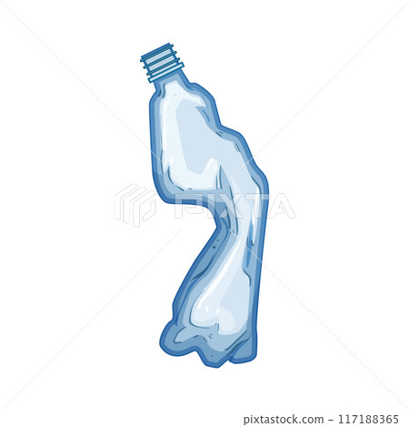 empty crumpled plastic bottle cartoon vector illustration empty crumpled plastic bottle cartoon vector illustration 117188365