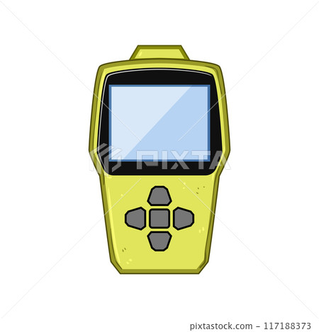 vehicle car diagnostic scanner cartoon vector illustration 117188373