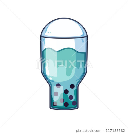 cup bubble tea cartoon vector illustration 117188382
